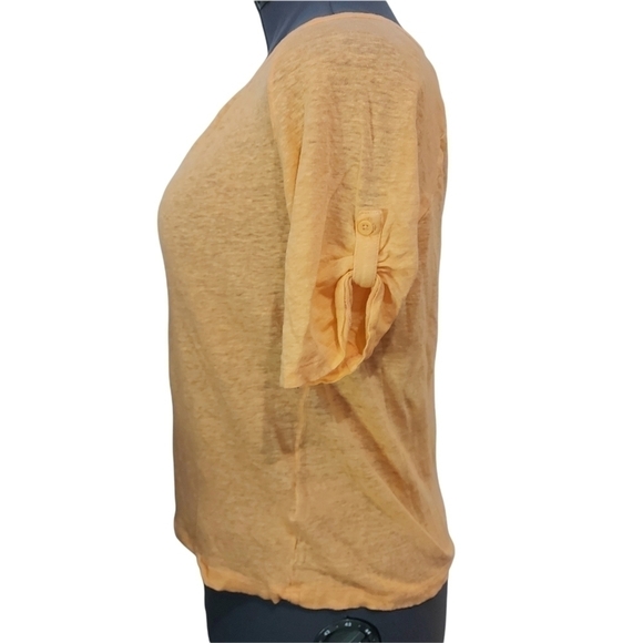 NWOT Jones New York Linen Top Orange Large - Picture 3 of 8